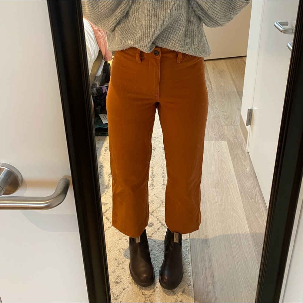 Madewell Slim Emmett Wide Leg Crop in Warm Nutmeg